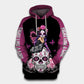 Skull Pink Breast Cancer Awareness Art – 3D Hoodie