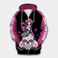 Skull Pink Breast Cancer Awareness Art – 3D Hoodie