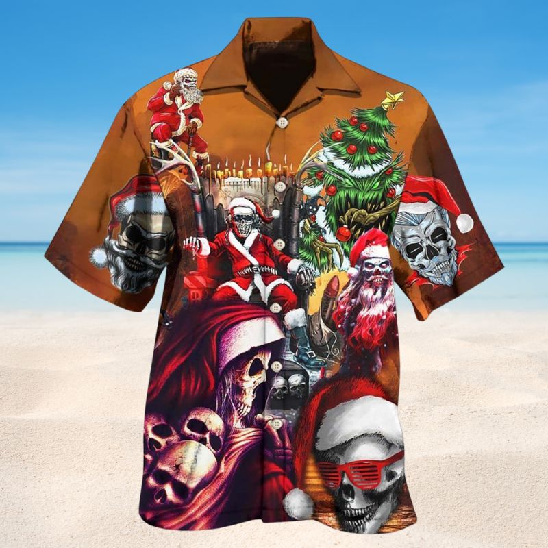 Skull Santa Claus Christmas Style 2 – Hawaiian Shirt