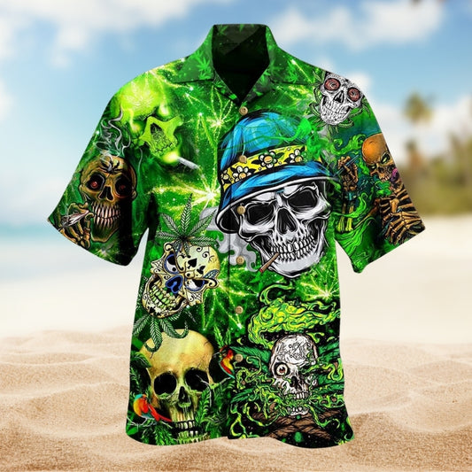 Skull Smile Love Green Limited Edition – Hawaiian Shirt