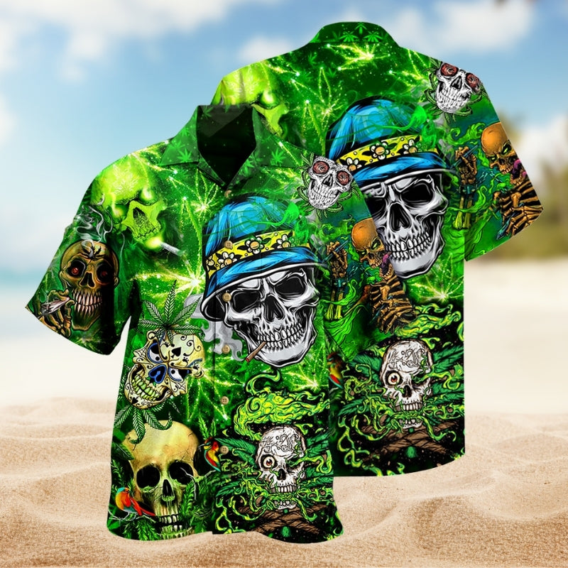 Skull Smile Love Green Limited Edition – Hawaiian Shirt