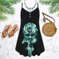Skull Smoke And Rose – Women's Summer Sleeveless V-Neck Camisole Dress