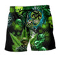 Skull Green High Style – Beach Short