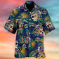 Skull With Flowers Artistic Contrast - Hawaiian Shirt