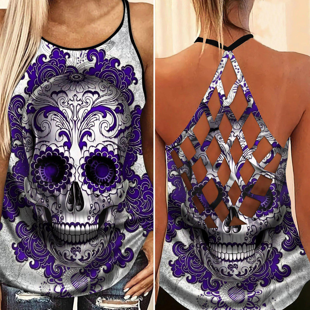 Skull Lady Style Limited Edition 1 – Hollow Tank Top