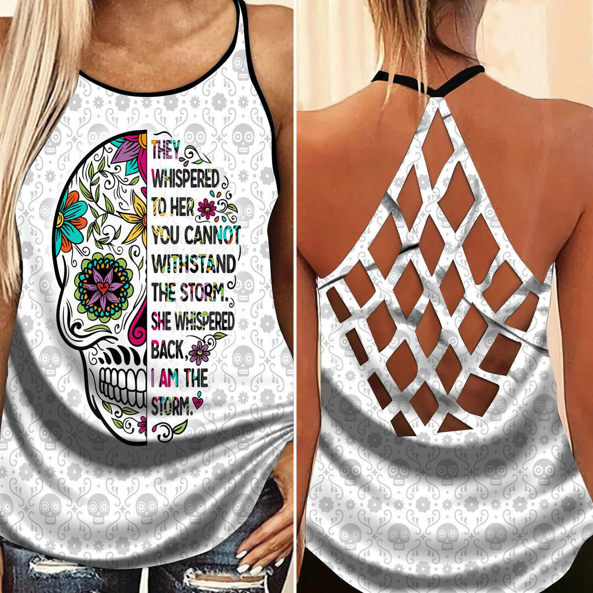 Skull Lady Style Limited Edition 2 – Hollow Tank Top