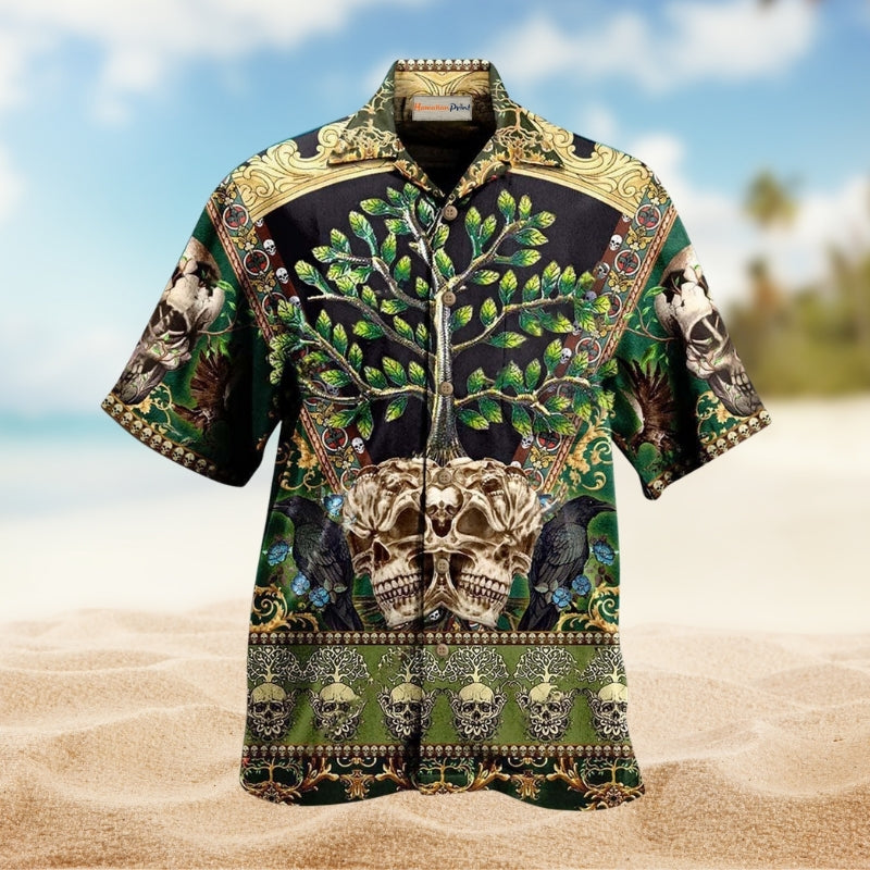 Skull Trees Style Love Green Limited Edition – Hawaiian Shirt