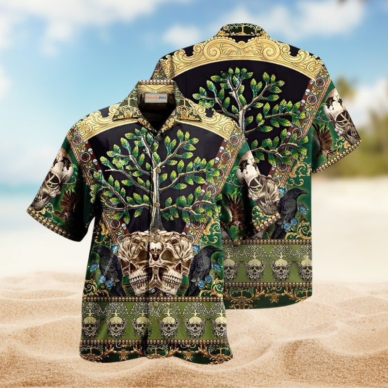 Skull Trees Style Love Green Limited Edition – Hawaiian Shirt