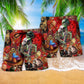 Skull Until We Are Seperated By Death Floral - Beach Short - Owls Matrix LTD
