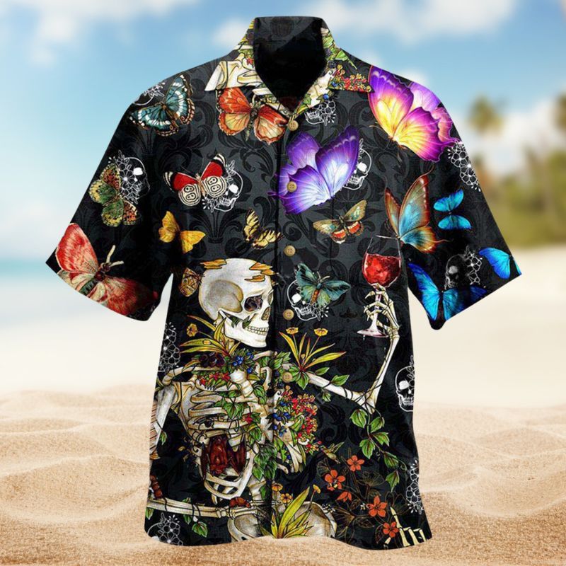 Skull Butterfly Overnight Edition – Hawaiian Shirt