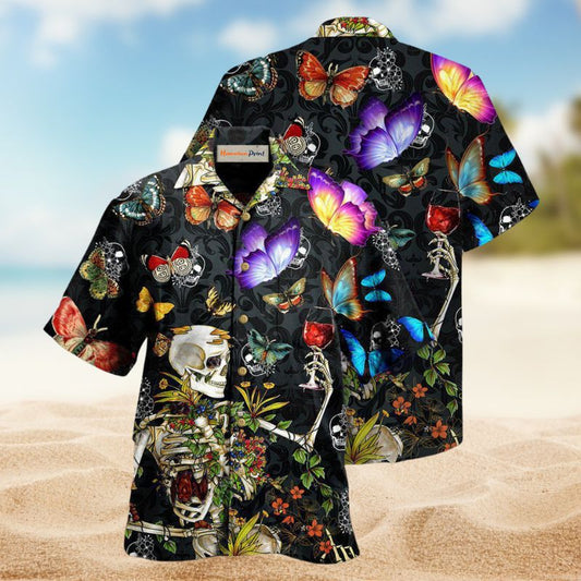 Skull Butterfly Overnight Edition – Hawaiian Shirt