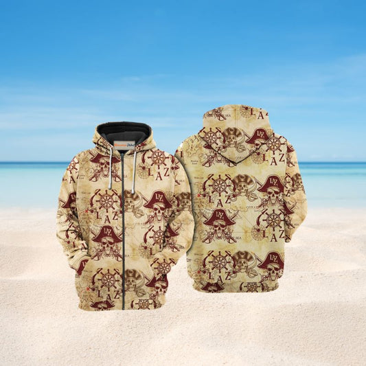 Skull Pirate Style Art – 3D Hoodie