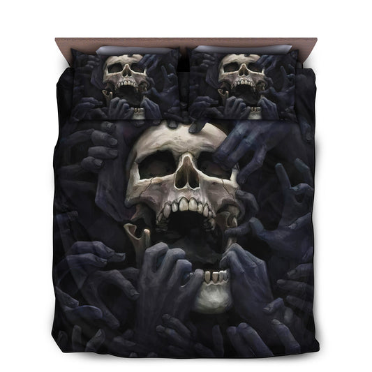 Skull Scream Horror Bedding Cover For Gothic Bedroom Decor
