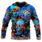 Skull Deep Ocean Blue - 3D Hoodie