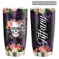 Skull Love Floral Personalized 20 Oz Tumbler For Coffee Travel And Daily Use