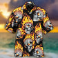 Flaming Skulls Dark Fire Art - Hawaiian Shirt