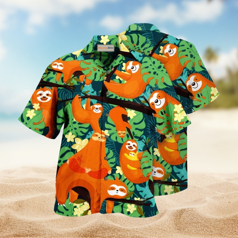 Sloth Don’t Worry Don’t Hurry Edition – Hawaiian Shirt