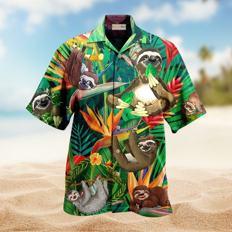 Sloth Happiness All Day Limited Edition – Hawaiian Shirt