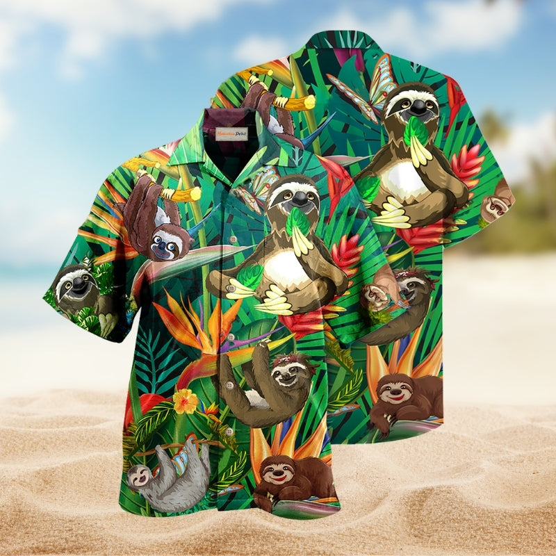 Sloth Happiness All Day Limited Edition – Hawaiian Shirt