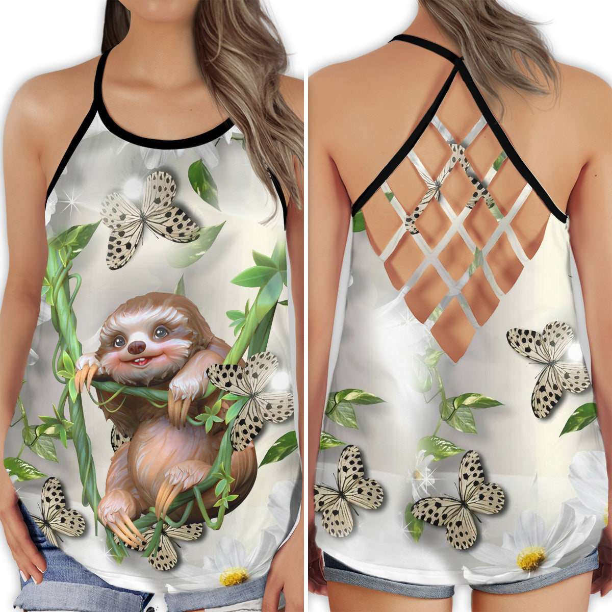 Sloth Look At Me Design - Hollow Tank Top