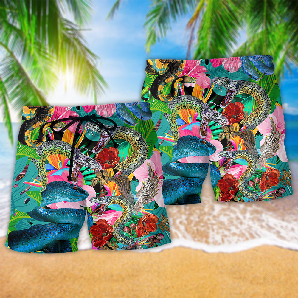 Snake Seasonal Warning Art – Beach Short