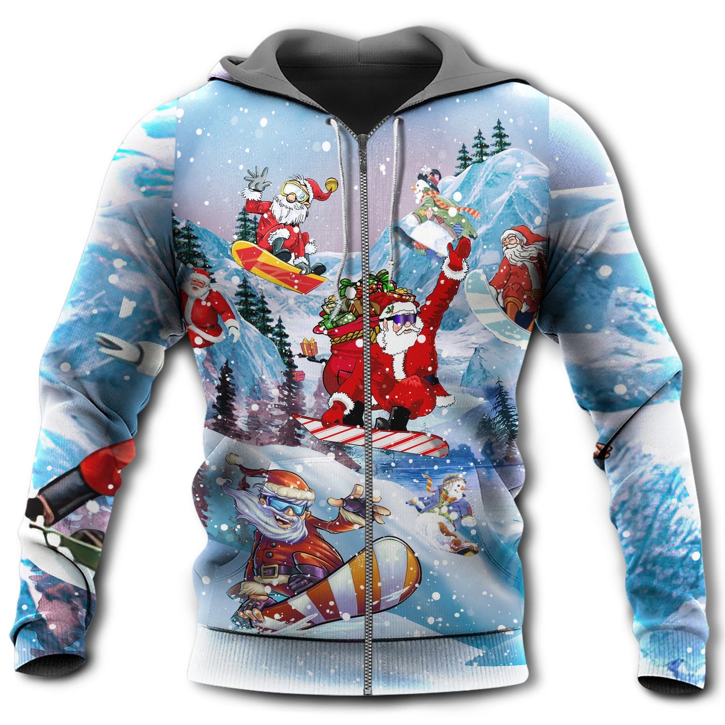 Snowboarding Heaven Earth Quote - 3D Hoodie2