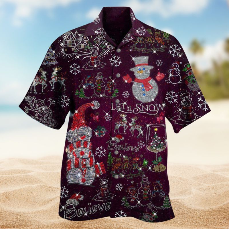 Snowman Flashy Bling Bling Edition – Hawaiian Shirt