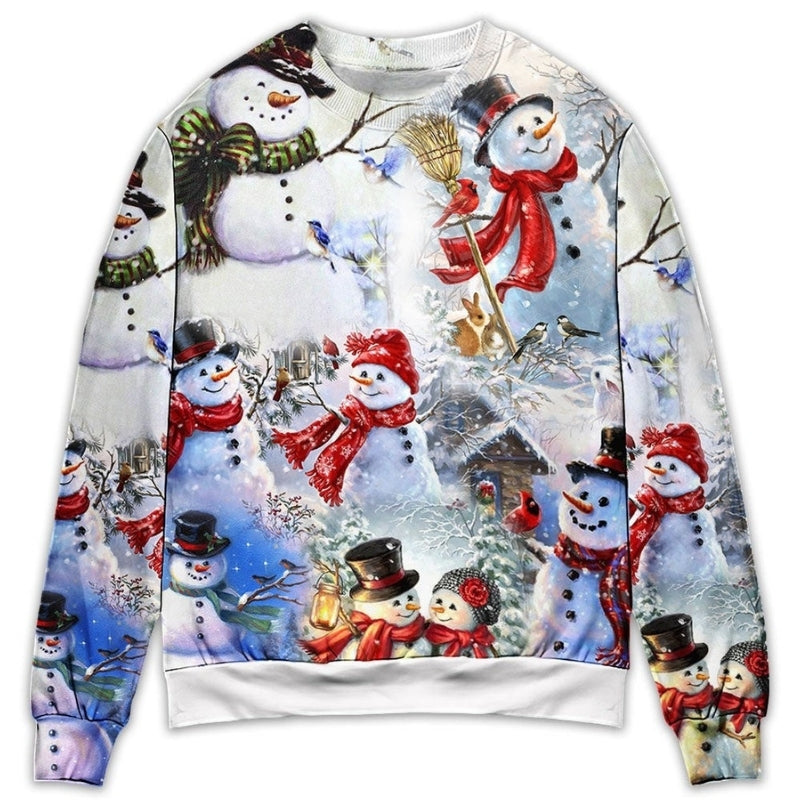 Snowman Christmas Merry Xmas Style – Sweater - Ugly Christmas Sweater