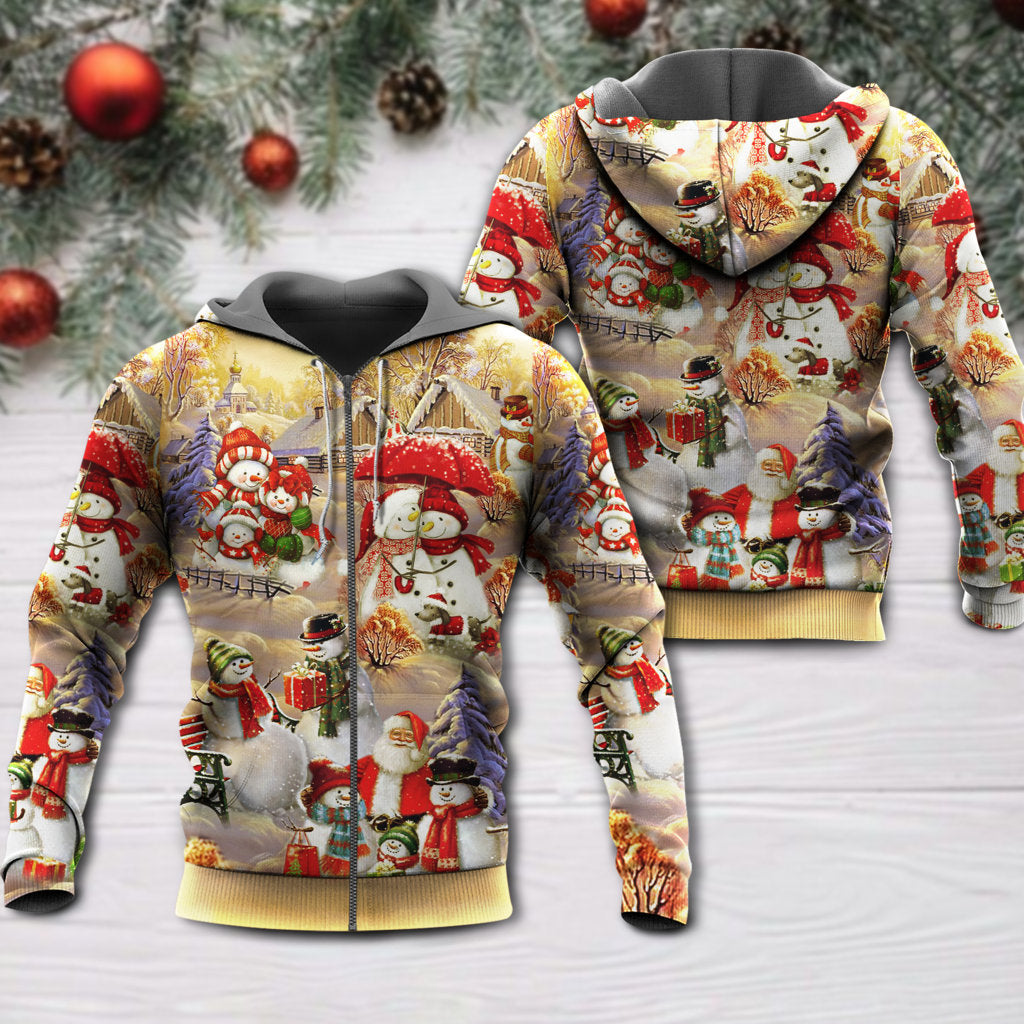 Snowman Couple Love Xmas - 3D Hoodie