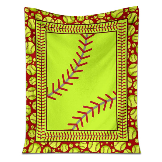 Softball All I Need 50 x 60 Inch Flannel Blanket For Cozy Bedroom And Sofa Decor