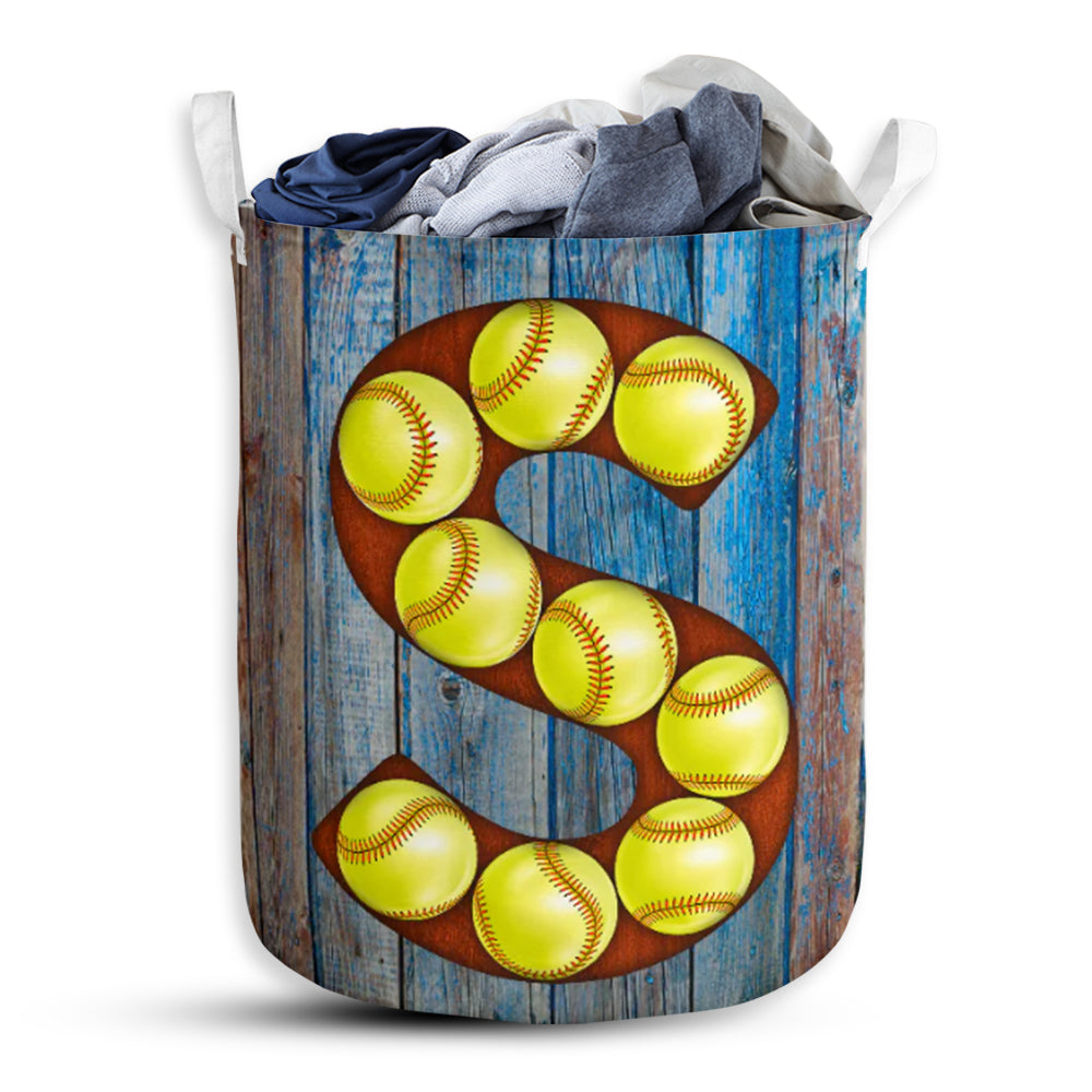Softball Fully S Style - Laundry Basket - Owls Matrix LTD