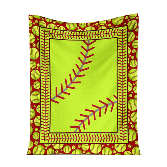 Softball Love Sport In Life 50 x 60 Inch Flannel Blanket For Cozy Bedroom And Sofa Decor