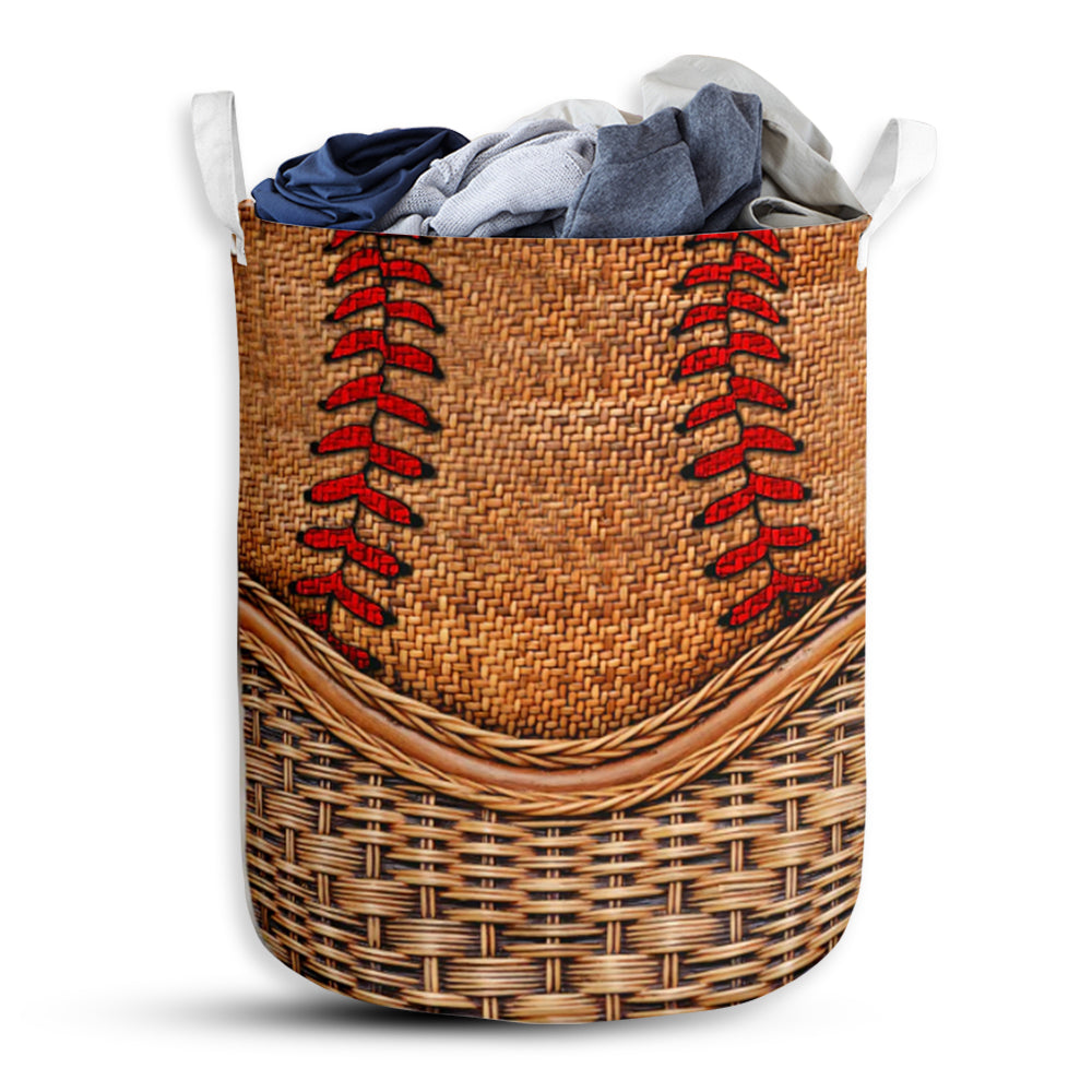 Softball Rattan Teaxture Simple But Nice - Laundry Basket - Owls Matrix LTD