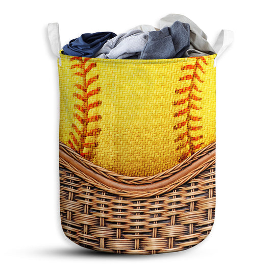 S: 17.72”x13.78” (45x35 cm) Softball Basic Style - Laundry Basket - Owls Matrix LTD