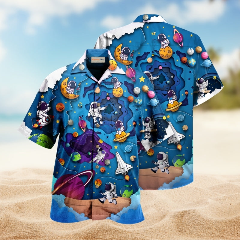 Spaceship Fly To Galaxy Limited Edition – Hawaiian Shirt