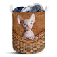Sphynx Cat Rattan Teaxture - Laundry Basket - Owls Matrix LTD