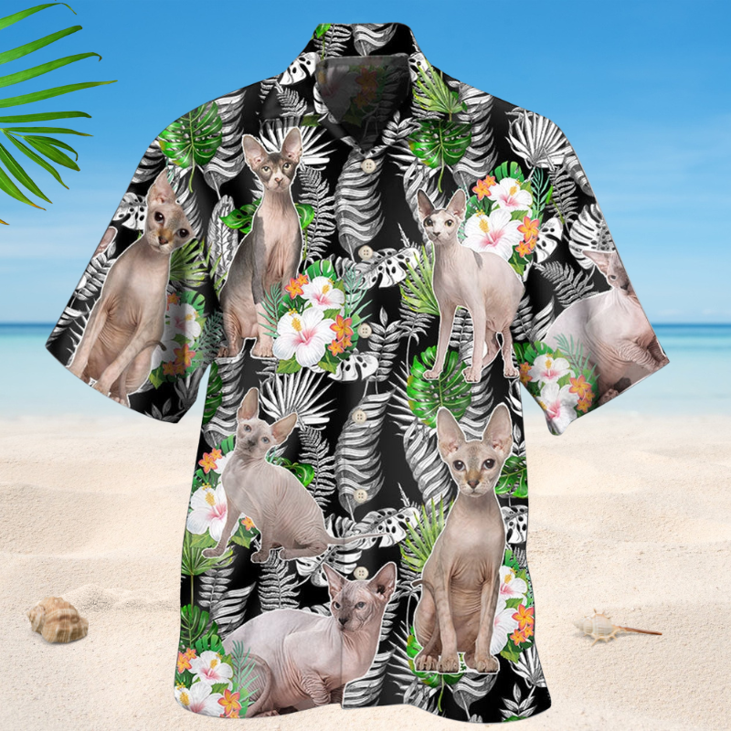 Sphynx Cat Lover Tropical Style – Hawaiian Shirt