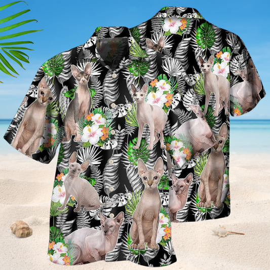 Sphynx Cat Lover Tropical Style – Hawaiian Shirt