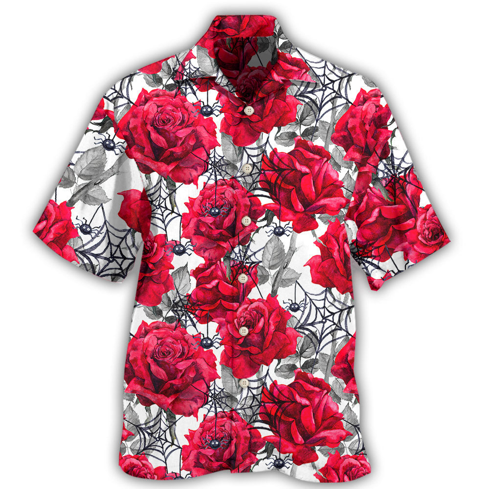 Spider And Rose Gothic Art – Hawaiian Shirt