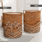 Spider Rattan Teaxture Style - Laundry Basket - Owls Matrix LTD