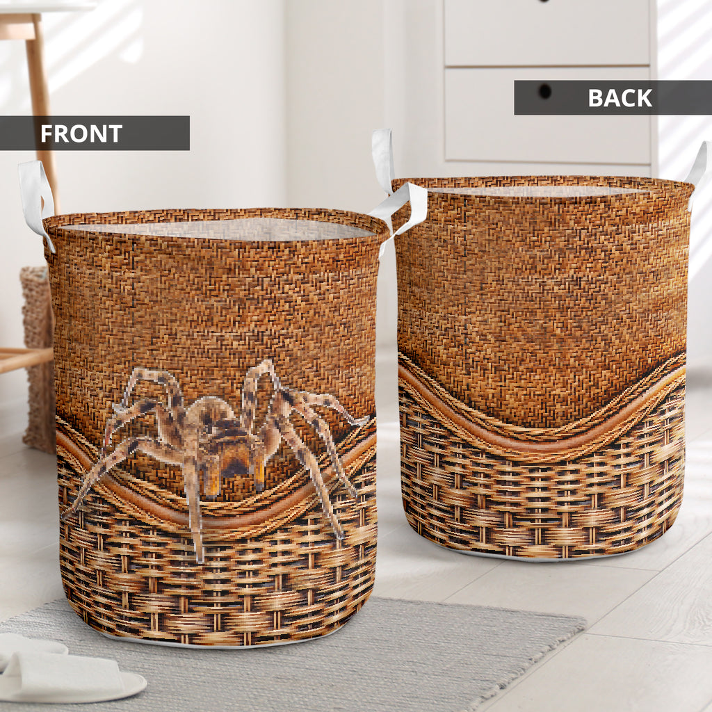 Spider Rattan Teaxture Style - Laundry Basket - Owls Matrix LTD