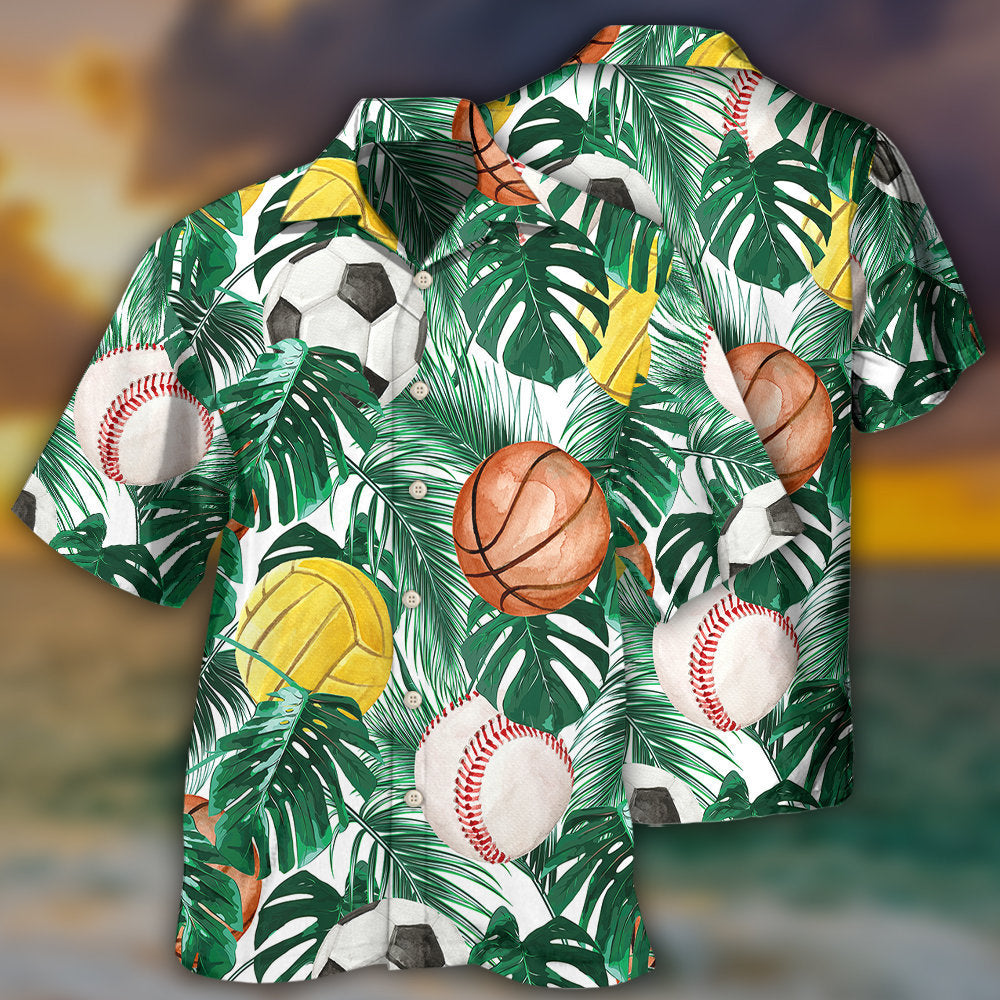 Sports Ball And Bat Fun Art - Hawaiian Shirt