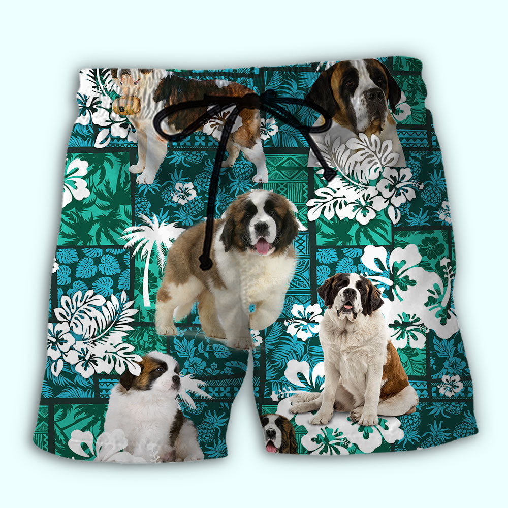 Saint Bernard Tropical Dog Lover - Beach Short