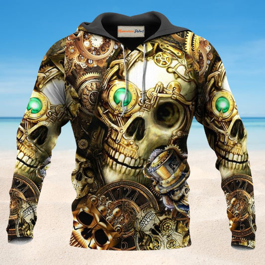 Steampunk Skull Amazing Style - 3D Hoodie