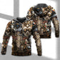Steampunk Cat Mad World Art - 3D Hoodie