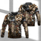 Steampunk Cat Mad World Art - 3D Hoodie