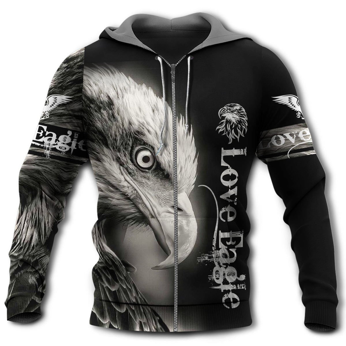 Strong Eagle Power Art - 3D Hoodie