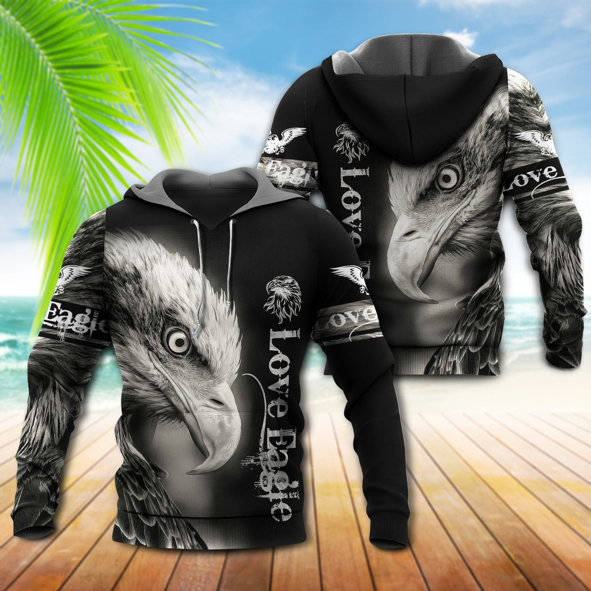 Strong Eagle Power Art - 3D Hoodie