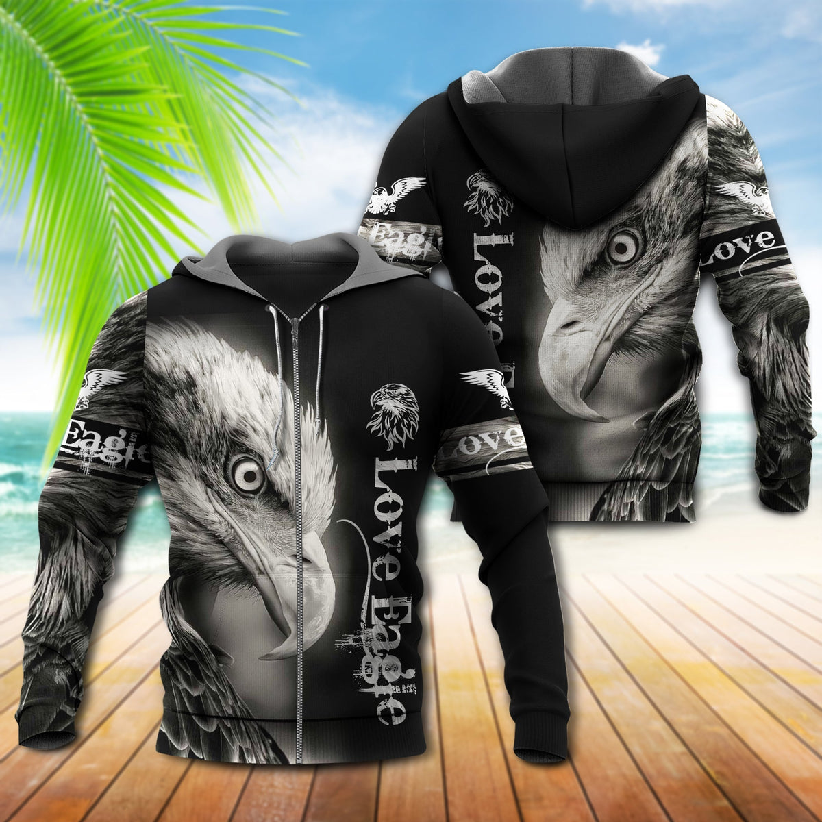 Strong Eagle Power Art - 3D Hoodie
