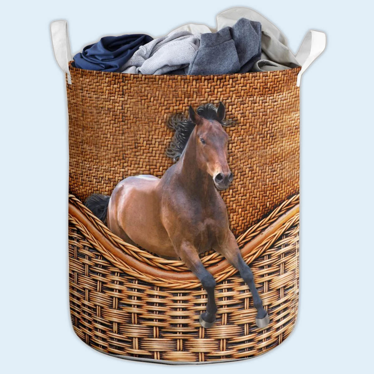 Strong Horse Basic Style - Laundry Basket - Owls Matrix LTD